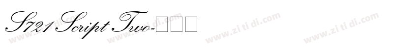 S721 Script Two字体转换 S721 Script Two字体转换